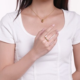 Muses Art Design Birthstone Eternity Band Ring 18K Gold (Channel Set/Full Round), Stackable Fashion Ring with Crystal Birthstone