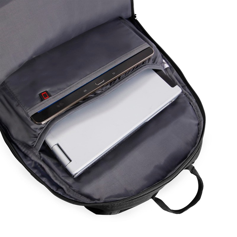 Fila Duel Tablet and Laptop Backpack, Black/Grey, One Size