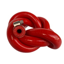 Bekelan 8MM (5/16") X 5FT Red High Temp Reinforced Silicone Heater Hose Radiator Coolant Straight Line(Work Pressure 145PSI/4-ply Reinforced/5MM Thick)+2 Clamp