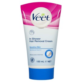 Veet In Shower Hair Removal Cream Sensitive Skin with Aloe Vera & Vitamin E (150ml)