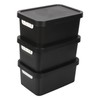 Jolie Max Plastic Storage Boxes with Lid, 3 Set of