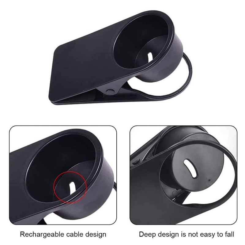 JUNPINGLIN Drinking Cup Holder Clip Multifunction Edges Cupholder Clip Design