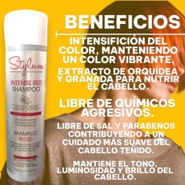 Shampoo Para Tonos Cobrizos Sin Sal Y Parabenos 280ml Stylum                                                                                          