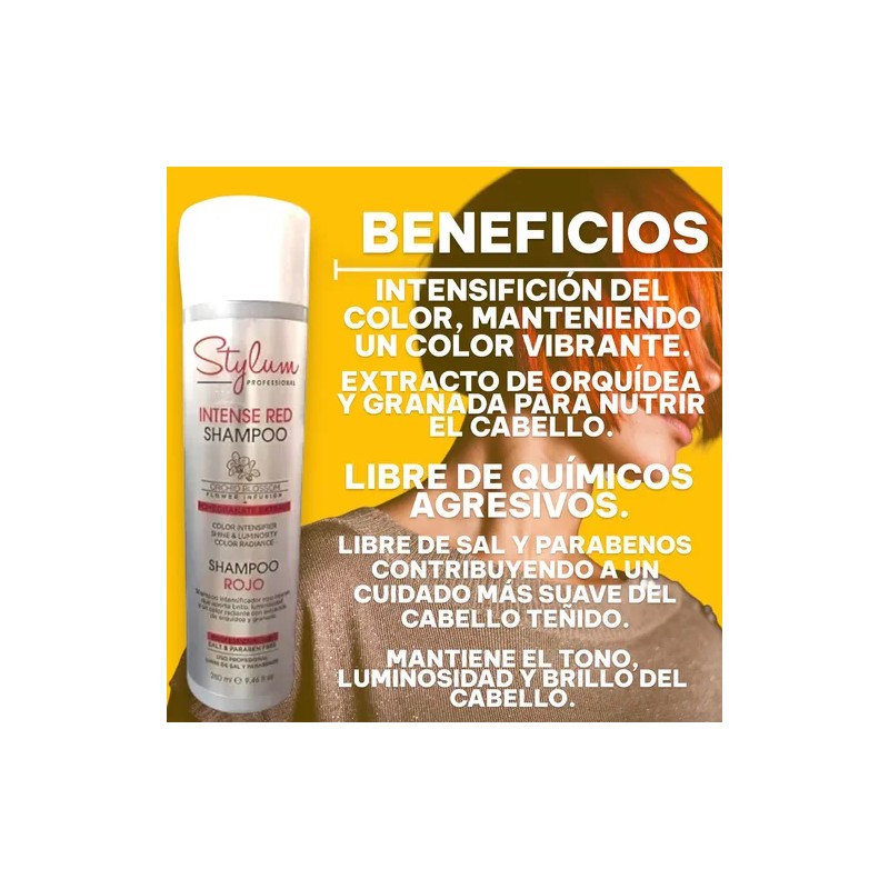Shampoo Para Tonos Cobrizos Sin Sal Y Parabenos 280ml Stylum