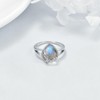 POPLYKE Labradorite Filigree Band Ring Sterling Silver Gemstone Stones Jewelry