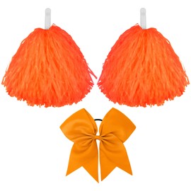 Saffron pom poms Cheerleading, 3PCS Cheer pom poms, Cheerleading poms, Cheerleading Accessories, Premium pom poms for Cheerleading, Stylish and Versatile for Any Cheerleading Ensemble