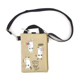 [KUSUGURU] [KUSUGURU] [KUSUGURU] Coated Pochette Cat Round BE, beige