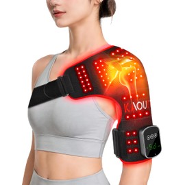 Cordless Red Light Therapy for Shoulder Pain with Massage & Heat, FSA&HSA