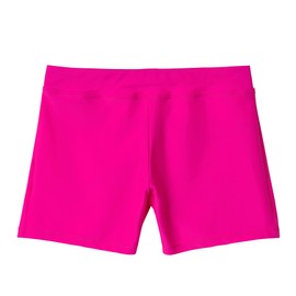 Girls Dance Short Gymnastics Athletic Shorts Sparkle Glitter Tumbling Bottoms, Rose Red, 7-8 Years