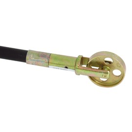 Dapetz ® Guide Wheel 55mm 16 mm bore Yellow Zinc Passivated Steel Always Rotate Clockwise Pushes Obstruction Clear Guides Rods Around Tight Or Difficult Bends