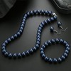 LUREME® Fashion Style Pearl Elastic Necklace Bracelet Dangle Earring Set(09000649)