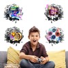 4PCS 3D Gaming Wall Stickers,E-Sports Room Wall Decorations,Video Gaming Joystick