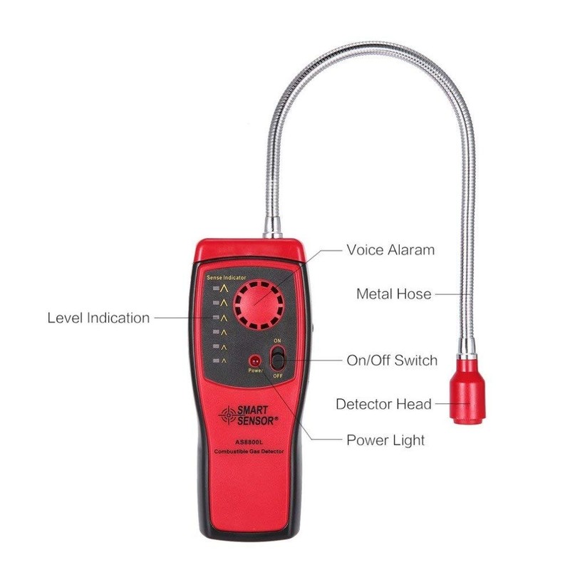 Gas Detector, POWERTOOL AS8800L Test Instruments Combustible Gas Alarm Detector