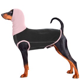 MHaustlie Dog Jumper, Dog Coat, Fleece for Medium Dog, Jumper, Fleece Vest, Stretch Sweatshirt, Turtleneck Dog Jumper, Cat Jumper, Fleece Jacket, Dog Clothes (Dark Grey, XL)