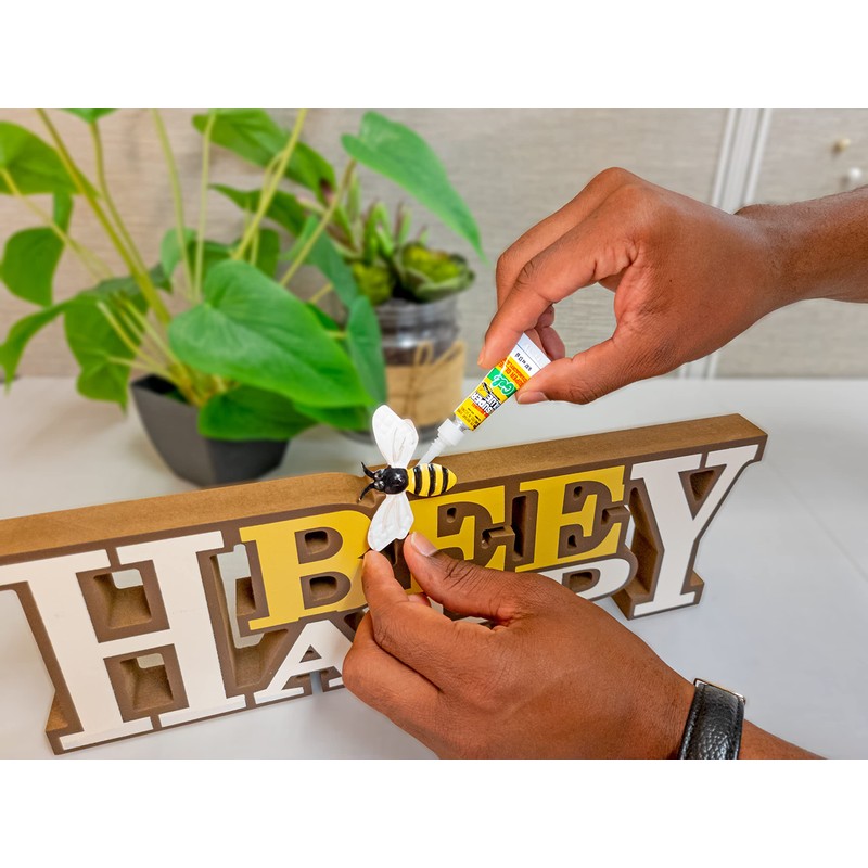 Super Glue Gel, 5 Mini Single-Use Tubes, Clear, Instant Bonding,