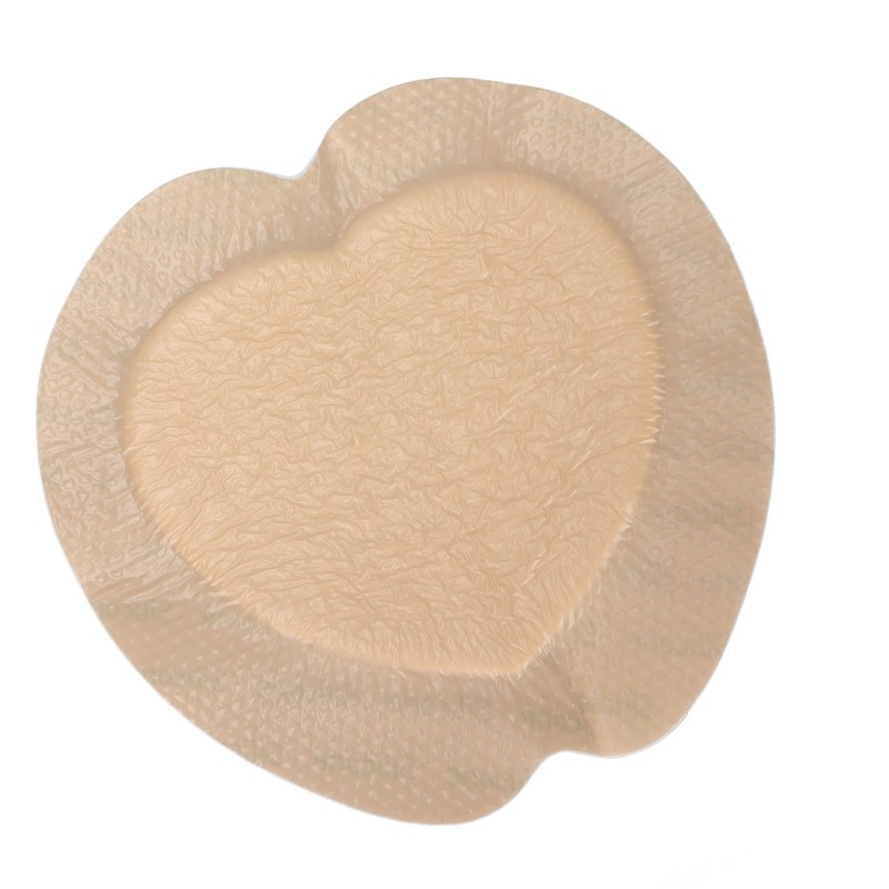 Heart Shaped Silicone Foam Dressing Bordered Waterproof Wound Bandage 18x18cm/7.09x7.09in
