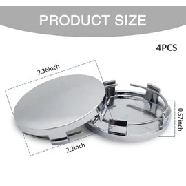 Wzenclave 4 Pcs Car Wheel Hub Center Cap ABS Rust-Proof Durable Snap-in Anti-Falling Fastening Installation Accessories 60mm OD 58mm ID for Most Cars Car Modification Wheel Hub Universal Wheel Cover