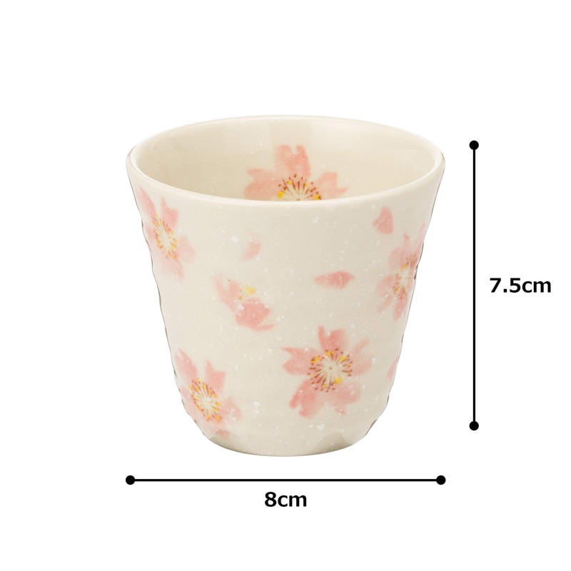 Mino W20060 Cherry Blossom Dance Warp Tea Cup, Pink