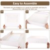 Moretoes 20pcs 19x14x4in Sheet Cake Boxes, White Rectangle Bakery Boxes