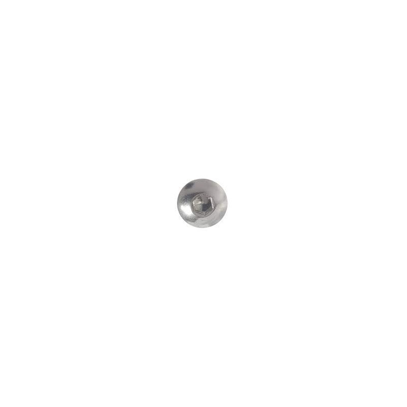 1/2"-20 x 2" Button Head Socket Cap Screw, Allen Socket