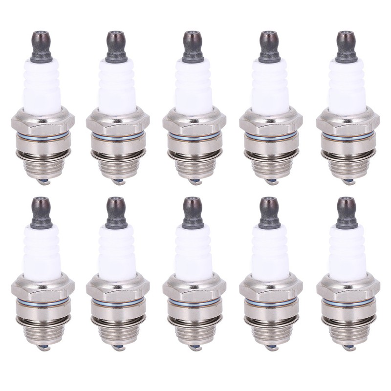 10PCs Sparking Plug Chainsaw Accessories Lawn Mower Parts Brass Ceramic