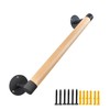 Purife 18 inch Real Wood Grab Bar Hand Rails for