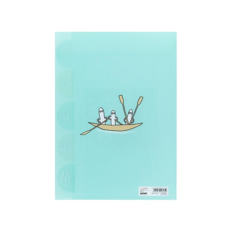 Sunstar Stationery S2174154 Moomin Clear File, 5 Pockets, Summer, 2025