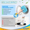 KEEPOW Pack of 4 Microfibre Wet Pads Compatible with Flash
