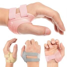 FORTEMOTUS CMC Thumb Brace, Thumb CMC Joint Support Stabilizer for CMC OA, Tendoniti, Instability, Lightweight & Adjustable Thumb Support Brace for Men and Women (Pink, Left Hand, Medium)