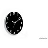 Reverse Wall Clock - Round Black - Funny Clock -