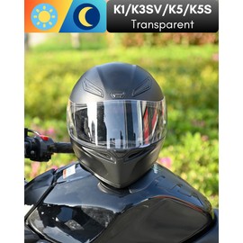 Logto Replacement Motorcycle Helmet Visor Compatible with K1 K3SV K5 K5-S Helmet Accessories (Transparent)