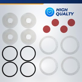 Torque 3595995 Hub Cap Window Cover Kit for 3434009 Hub Caps 5 Set 359-5995 Hubcap Oil Window with Plugs Gaskets and Bolts Replace for Stemco 343-4009 Semi Truck Trailer Hub Caps