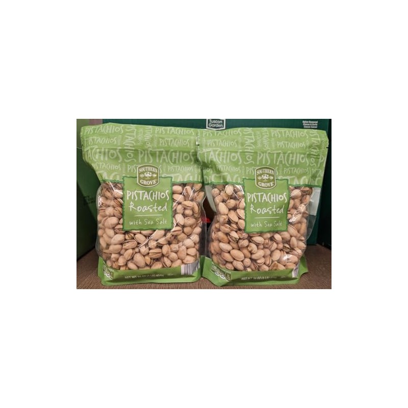 Southern Grove Pistachios Roasted with Sea Salt 16oz 454g (Two