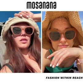mosanana Oversized Round Cat Eye Sunglasses for Women Trendy Orange Big Large Cool Cute Fashion Chunky Funky Stylish Aesthetic Mantis