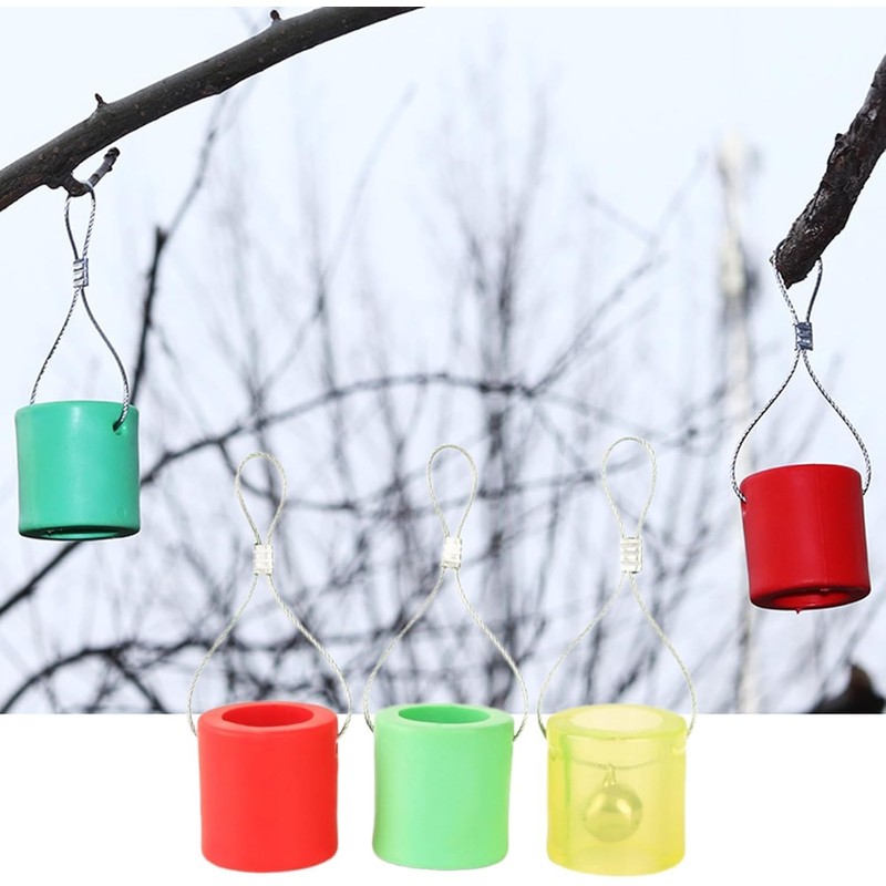 1Pc Green Silicone Slingshots Targets with Bells Outdoor Slingshots Training