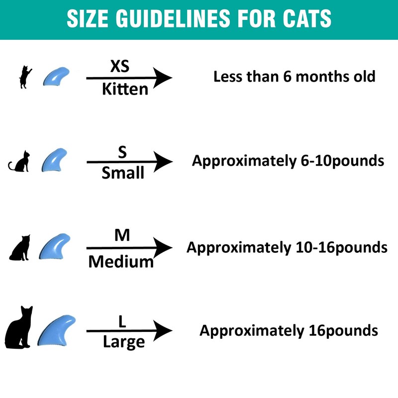 MiiOUU 10x Colors / 100 pcs Cat Nail Caps |