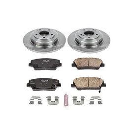 Power Stop KOE6168 Autospecialty Rear Replacement Brake Kit-OE Brake Rotors & Ceramic Brake Pads For Hyundai Genesis Coupe 2010-2016 [Model Specific]