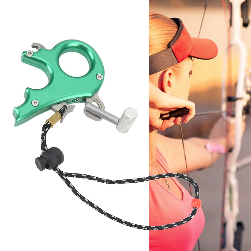 Archery Thumb Trigger Aluminum Alloy Compound Bow Release Aids 3