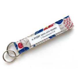 Keychain Wristlet - In Every Thing Give Thanks - Key Lanyard For Keys