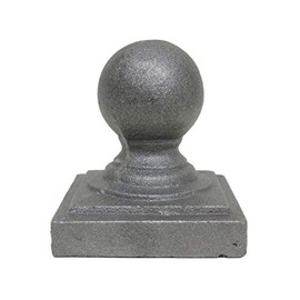 Pro Gate Supply | 3" Cast Iron Ball Post Cap for 3x3 Fence Posts | 4 Pack
