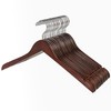 Amber Home 20 Pack Vintage Wood Coat Hangers, Walunt Wooden