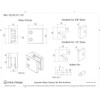 Glass Clamp Large Heavy Duty Square 2.17" for 3/8", 1/2"