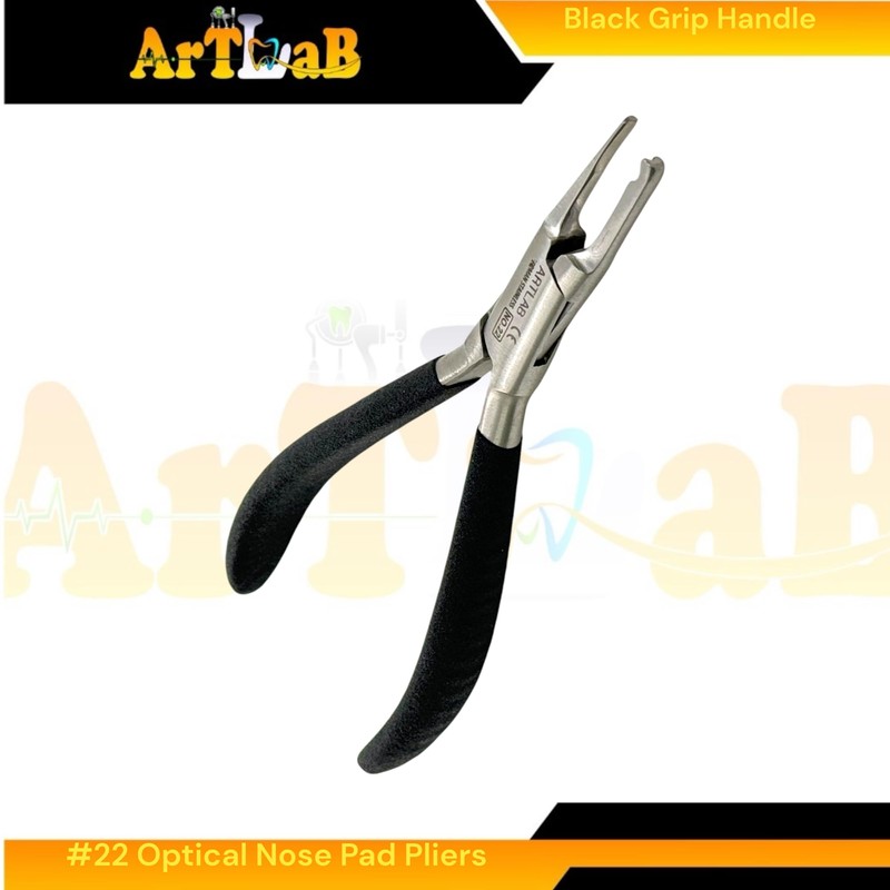 No. 22 Eyewear Nose Pad Applicator Pliers - Black Grip