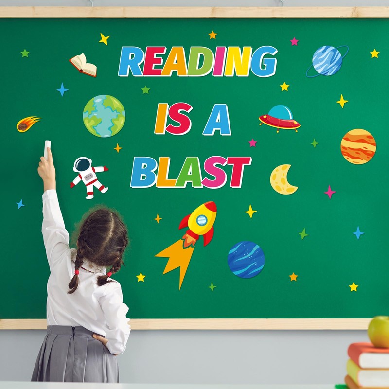 Space Theme Reading Classroom Bulletin Board Decors, Outer Space Reading