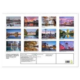 Urbane Impressionen. Düsseldorf - Moderne Stadt mit grünem Herz. (Wandkalender 2026 DIN A2 quer), CALVENDO Monatskalender: Moderne Architektur, ... in der Landeshauptstadt NRWs (CALVENDO Orte)