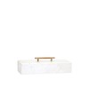IMAX 82507 Keely Marble Lidded Box, White