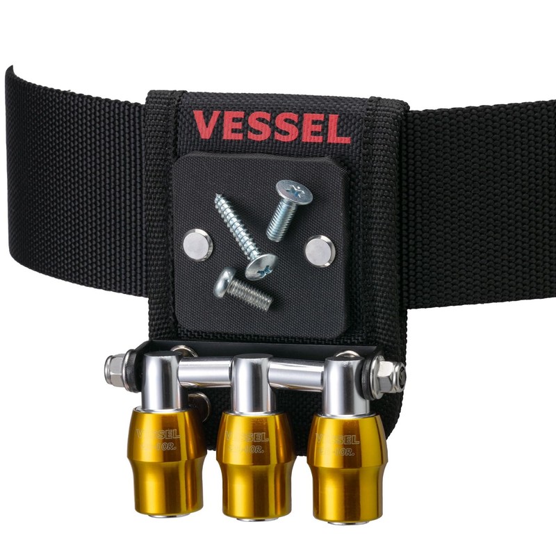 VESSEL QB-10MB3Y Quick Catcher, 3 Row Holder, Magnetic Included, Yellow