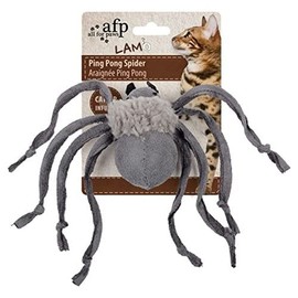 ALL FOR PAWS Lamb Ping Pong Spider Catnip Toy