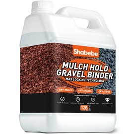 Shabebe Mulch Hold for Landscaping, 1 Gallon 20X Super Hold Rock Glue Gravel Binder,100% Water-Permeable Pea Gravel Stabilizer, Pet Safe Long Lasting Mulch Stone Adhesive for Paths, Patios & Borders