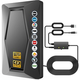 2025 TV Antenna Indoor Antenna for Smart TV Long Range Reception HD Digital Antenna Outdoor with Amplifier Signal Booster for Local Channels Supports 4K 1080p